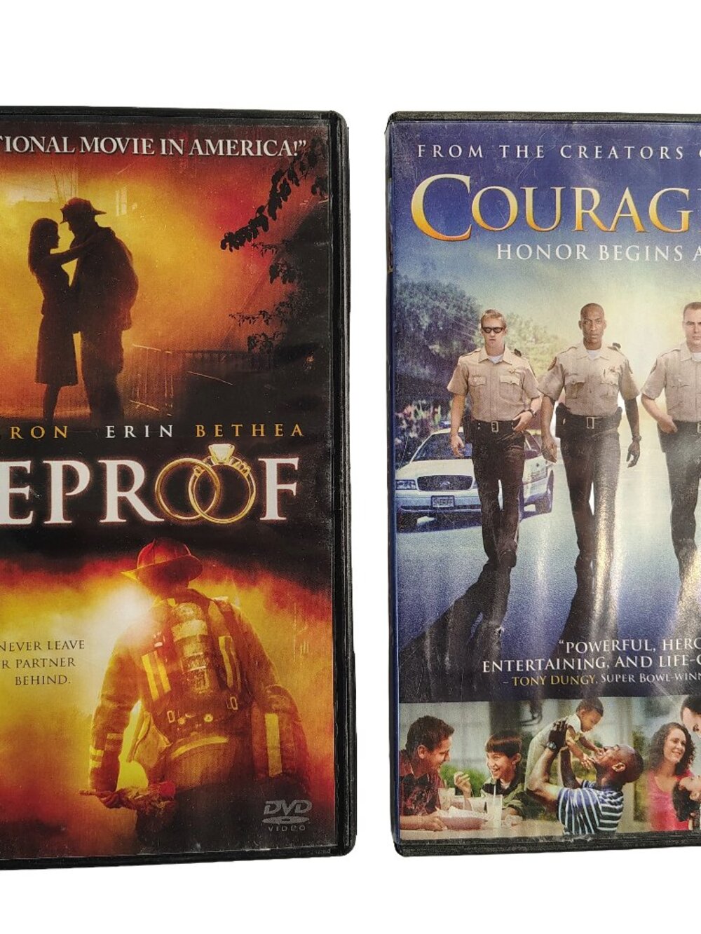 2008-2011 Fireproof & Courageous Kirk Cameron Christian/Family DVD 2-Pack Set